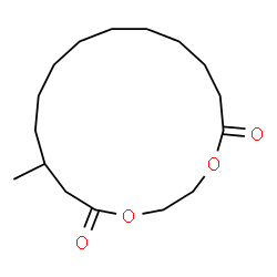 ChemSpider 2D Image | 7-Methyl-1,4-dioxacycloheptadecane-5,17-dione | C16H28O4