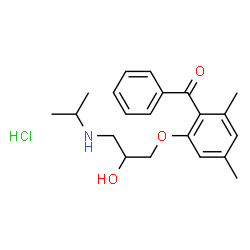 ChemSpider 2D Image | (RS)-2-(2-hydroxy-3-isopropylaminopropoxy)-4,6-dimethylbenzophenone hydrochloride | C21H28ClNO3