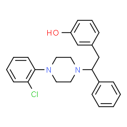ChemSpider 2D Image | 3-{2-[4-(2-Chlorophenyl)-1-piperazinyl]-2-phenylethyl}phenol | C24H25ClN2O
