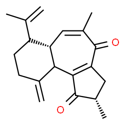 ChemSpider 2D Image | (2S,6aS)-7-Isopropenyl-2,5-dimethyl-10-methylene-2,3,6a,7,8,9,10,10a-octahydrobenzo[e]azulene-1,4-dione | C20H24O2