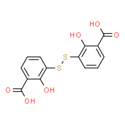ChemSpider 2D Image | 3,3'-Disulfanediylbis(2-hydroxybenzoic acid) | C14H10O6S2