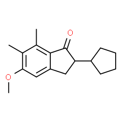 ChemSpider 2D Image | 2-Cyclopentyl-5-methoxy-6,7-dimethyl-1-indanone | C17H22O2