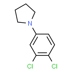 ChemSpider 2D Image | 1-(3,4-Dichlorophenyl)pyrrolidine | C10H11Cl2N