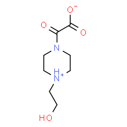 ChemSpider 2D Image | [4-(2-Hydroxyethyl)piperazin-1-yl](oxo)acetic acid | C8H14N2O4