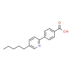 ChemSpider 2D Image | 4-(5-Pentyl-2-pyridinyl)benzoic acid | C17H19NO2