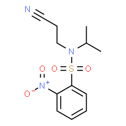 ChemSpider 2D Image | N-(2-Cyanoethyl)-N-isopropyl-2-nitrobenzenesulfonamide | C12H15N3O4S