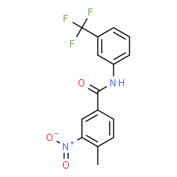 ChemSpider 2D Image | 4-Methyl-3-nitro-N-[3-(trifluoromethyl)phenyl]benzamide | C15H11F3N2O3