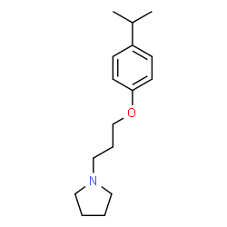 ChemSpider 2D Image | 1-[3-(4-Isopropylphenoxy)propyl]pyrrolidine | C16H25NO