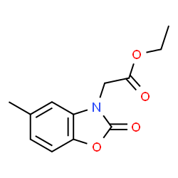 ChemSpider 2D Image | Ethyl (5-methyl-2-oxo-1,3-benzoxazol-3(2H)-yl)acetate | C12H13NO4