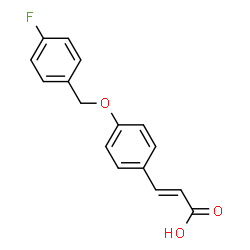 ChemSpider 2D Image | (2E)-3-{4-[(4-Fluorobenzyl)oxy]phenyl}acrylic acid | C16H13FO3