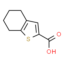 ChemSpider 2D Image | 4,5,6,7-Tetrahydro-1-benzothiophene-2-carboxylic acid | C9H10O2S