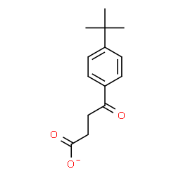 ChemSpider 2D Image | 4-[4-(2-Methyl-2-propanyl)phenyl]-4-oxobutanoate | C14H17O3