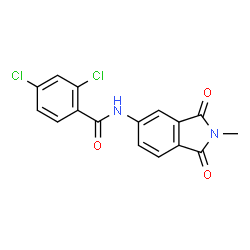 ChemSpider 2D Image | 2,4-Dichloro-N-(2-methyl-1,3-dioxo-2,3-dihydro-1H-isoindol-5-yl)benzamide | C16H10Cl2N2O3