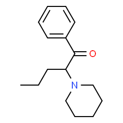 ChemSpider 2D Image | 1-Phenyl-2-(1-piperidinyl)-1-pentanone | C16H23NO