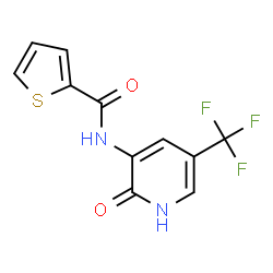 ChemSpider 2D Image | N-[2-Oxo-5-(trifluoromethyl)-1,2-dihydro-3-pyridinyl]-2-thiophenecarboxamide | C11H7F3N2O2S
