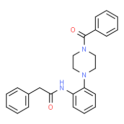 ChemSpider 2D Image | N-[2-(4-Benzoyl-1-piperazinyl)phenyl]-2-phenylacetamide | C25H25N3O2
