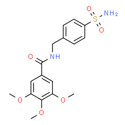 ChemSpider 2D Image | 3,4,5-Trimethoxy-N-(4-sulfamoylbenzyl)benzamide | C17H20N2O6S