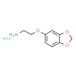 ChemSpider 2D Image | 2-(1,3-Benzodioxol-5-yloxy)ethanamine hydrochloride (1:1) | C9H12ClNO3