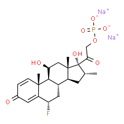 ChemSpider 2D Image | PARAMETHASONE DISODIUM PHOSPHATE | C22H28FNa2O8P