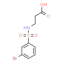 ChemSpider 2D Image | N-[(3-Bromophenyl)sulfonyl]-Î²-alanine | C9H10BrNO4S
