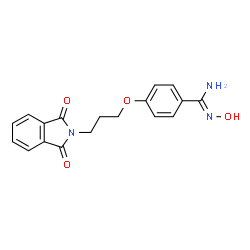 ChemSpider 2D Image | 4-[3-(1,3-Dioxo-1,3-dihydro-2H-isoindol-2-yl)propoxy]-N-hydroxybenzenecarboximidamide | C18H17N3O4