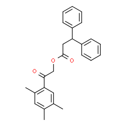 ChemSpider 2D Image | 2-Oxo-2-(2,4,5-trimethylphenyl)ethyl 3,3-diphenylpropanoate | C26H26O3