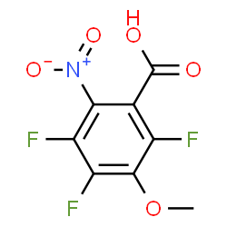 ChemSpider 2D Image | 2,4,5-TRIFLUORO-3-METHOXY-6-NITROBENZOIC ACID | C8H4F3NO5