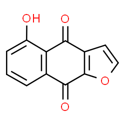 ChemSpider 2D Image | 5-Hydroxynaphtho[2,3-b]furan-4,9-dione | C12H6O4