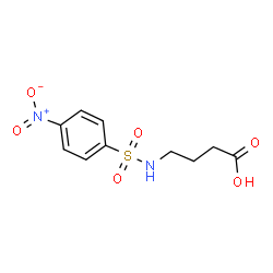 ChemSpider 2D Image | 4-{[(4-Nitrophenyl)sulfonyl]amino}butanoic acid | C10H12N2O6S