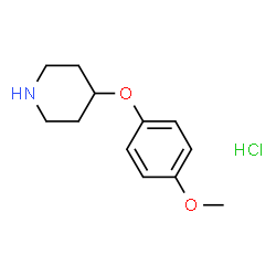 ChemSpider 2D Image | 4-(4-methoxyphenoxy)piperidine hydrochloride | C12H18ClNO2
