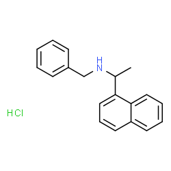 ChemSpider 2D Image | N-Benzyl-1-(1-naphthyl)ethanamine hydrochloride (1:1) | C19H20ClN