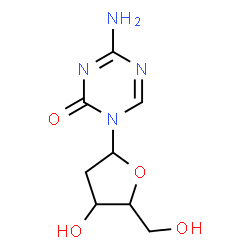 ChemSpider 2D Image | 4-Amino-1-(2-deoxypentofuranosyl)-1,3,5-triazin-2(1H)-one | C8H12N4O4