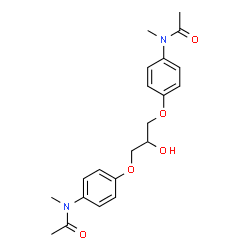 ChemSpider 2D Image | N,N'-[(2-Hydroxy-1,3-propanediyl)bis(oxy-4,1-phenylene)]bis(N-methylacetamide) | C21H26N2O5