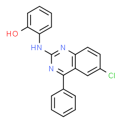 ChemSpider 2D Image | 2-[(6-Chloro-4-phenyl-2-quinazolinyl)amino]phenol | C20H14ClN3O