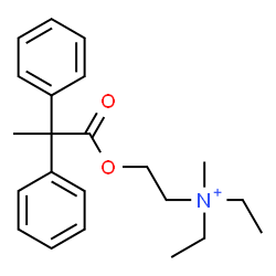 ChemSpider 2D Image | 2-[(2,2-Diphenylpropanoyl)oxy]-N,N-diethyl-N-methylethanaminium | C22H30NO2