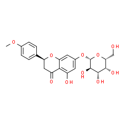 ChemSpider 2D Image | (2S)-5-Hydroxy-2-(4-methoxyphenyl)-4-oxo-3,4-dihydro-2H-chromen-7-yl beta-D-galactopyranoside | C22H24O10