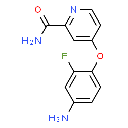 ChemSpider 2D Image | 4-(4-Amino-2-fluorophenoxy)-2-pyridinecarboxamide | C12H10FN3O2