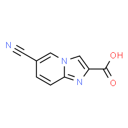ChemSpider 2D Image | 6-Cyanoimidazo[1,2-a]pyridine-2-carboxylic acid | C9H5N3O2