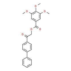ChemSpider 2D Image | 2-(4-Biphenylyl)-2-oxoethyl 3,4,5-trimethoxybenzoate | C24H22O6