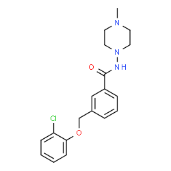 ChemSpider 2D Image | 3-[(2-Chlorophenoxy)methyl]-N-(4-methyl-1-piperazinyl)benzamide | C19H22ClN3O2