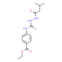 ChemSpider 2D Image | ethyl 4-{[(3-methylbutanehydrazido)methanethioyl]amino}benzoate | C15H21N3O3S