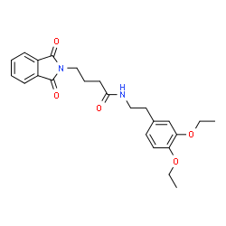 ChemSpider 2D Image | N-[2-(3,4-Diethoxyphenyl)ethyl]-4-(1,3-dioxo-1,3-dihydro-2H-isoindol-2-yl)butanamide | C24H28N2O5