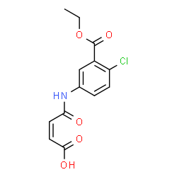 ChemSpider 2D Image | (2Z)-4-{[4-Chloro-3-(ethoxycarbonyl)phenyl]amino}-4-oxo-2-butenoic acid | C13H12ClNO5