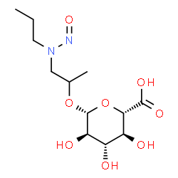 ChemSpider 2D Image | 1-[Nitroso(propyl)amino]-2-propanyl beta-D-glucopyranosiduronic acid | C12H22N2O8