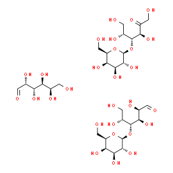 ChemSpider 2D Image | (2R,3S,4S,5R)-2,3,4,5,6-pentahydroxyhexanal; (2R,3R,4R,5R)-2,3,5,6-tetrahydroxy-4-[(2S,3R,4S,5R,6R)-3,4,5-trihydroxy-6-(hydroxymethyl)tetrahydropyran-2-yl]oxy-hexanal; (3S,4R,5R)-1,3,5,6-tetrahydroxy-4-[(2S,3R,4S,5R,6R)-3,4,5-trihydroxy-6-(hydroxymethyl)tetrahydropyran-2-yl]oxy-hexan-2-one | C30H56O28