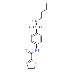 ChemSpider 2D Image | N-[4-(Butylsulfamoyl)phenyl]-2-thiophenecarboxamide | C15H18N2O3S2