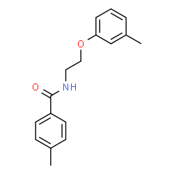 ChemSpider 2D Image | 4-Methyl-N-[2-(3-methylphenoxy)ethyl]benzamide | C17H19NO2