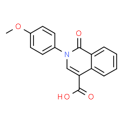 ChemSpider 2D Image | 2-(4-Methoxyphenyl)-1-oxo-1,2-dihydro-4-isoquinolinecarboxylic acid | C17H13NO4