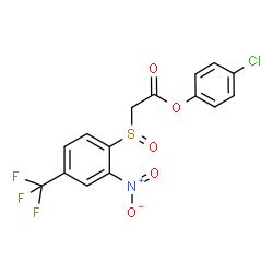 ChemSpider 2D Image | 4-Chlorophenyl {[2-nitro-4-(trifluoromethyl)phenyl]sulfinyl}acetate | C15H9ClF3NO5S