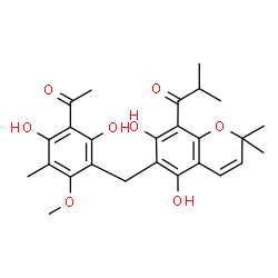 ChemSpider 2D Image | Isobutyrylmallotochromene | C26H30O8